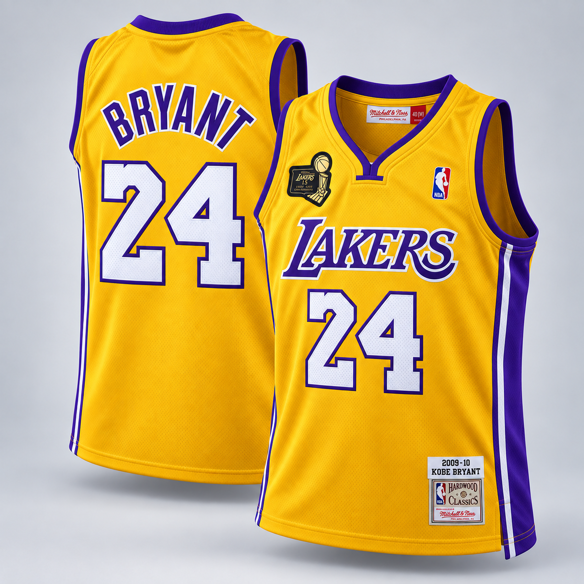 Kobe Bryant #24 Los Angeles Lakers 2009-10 Finals Swingman Basketball Jersey – All Stitched