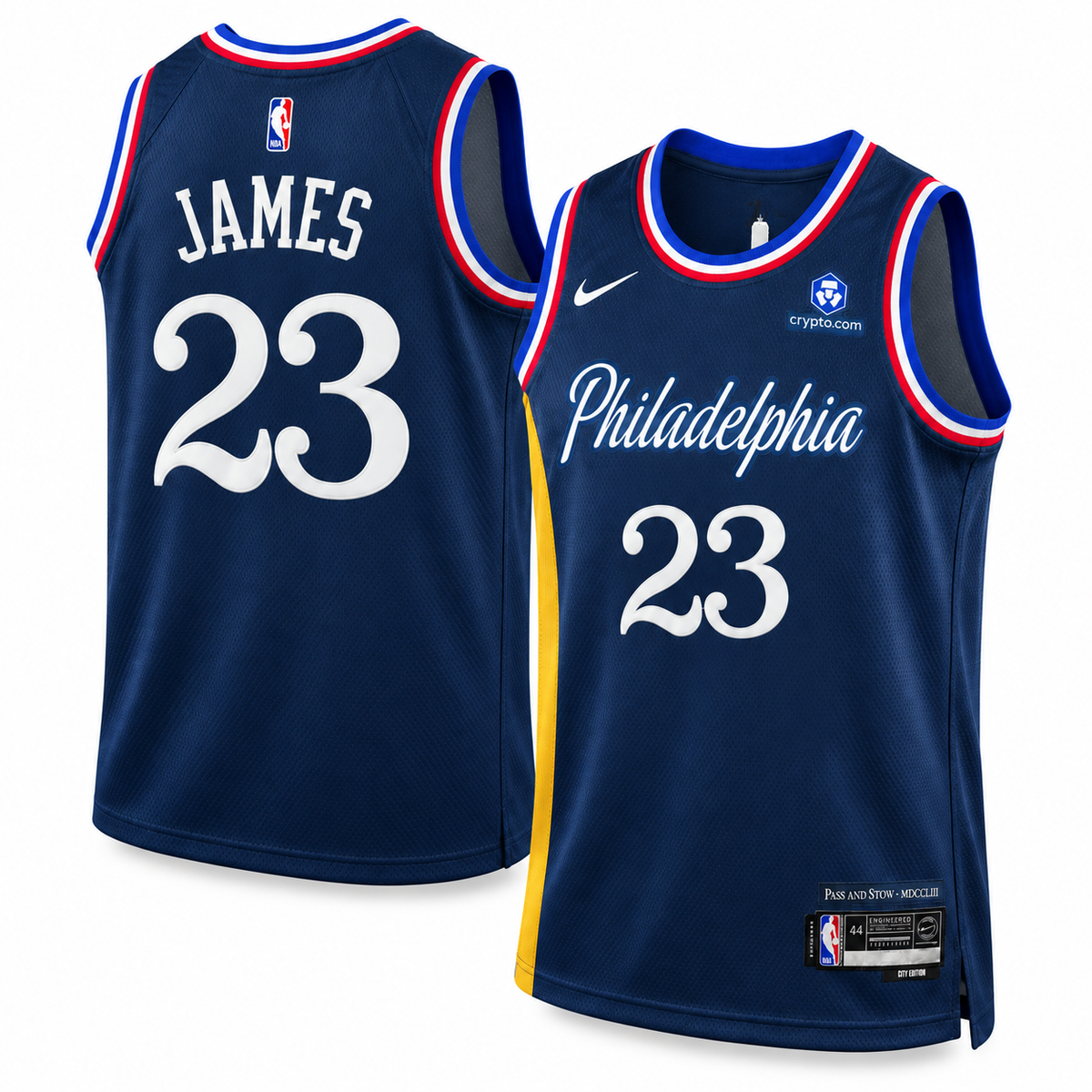 LeBron James Royal Swingman Jersey Philadelphia 76ers - All Stitched