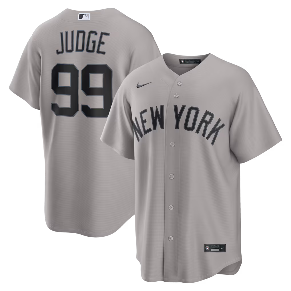 Men's New York Yankees Aaron Judge Gray Road Replica Jersey