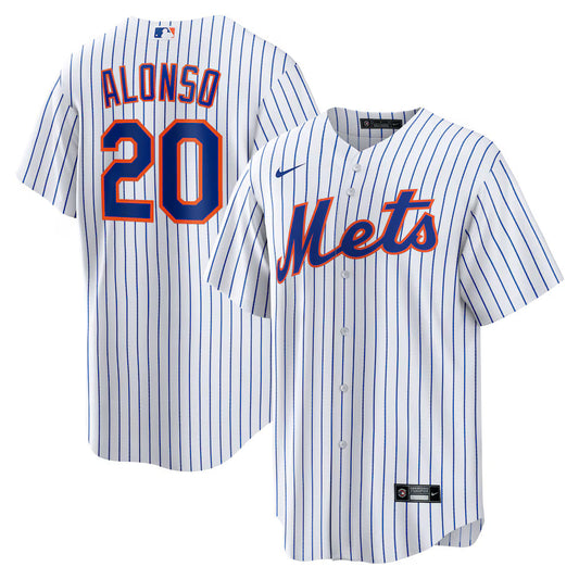 Men's New York Mets Pete Alonso White Home Replica Player Name Jersey