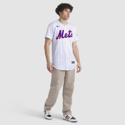 Men's New York Mets White Home Replica Team Jersey