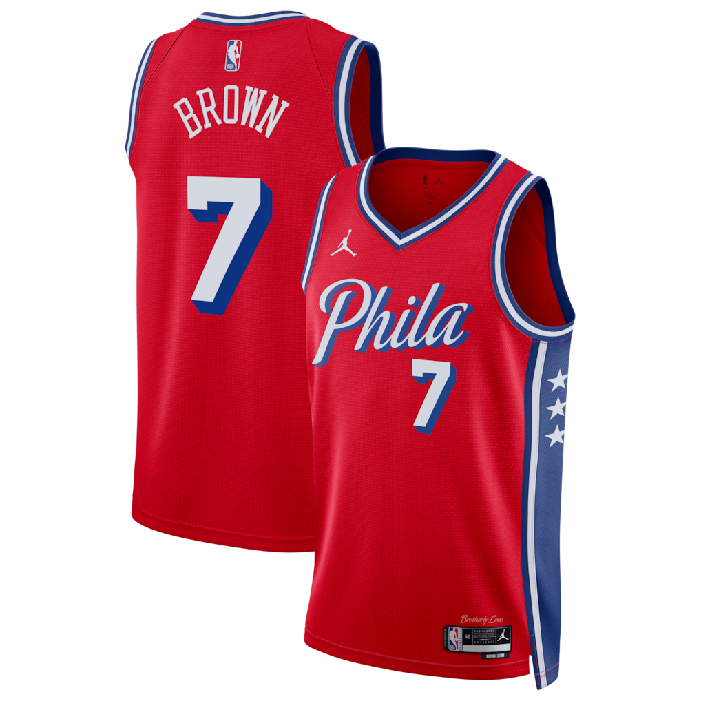 Philadelphia 76ers Edition Swingman Jersey Jaylen Brown - All Stitched